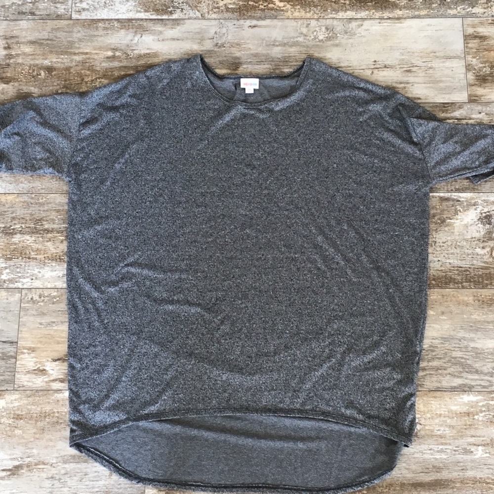 LuLaRoe Heathered Black Irma 2XL